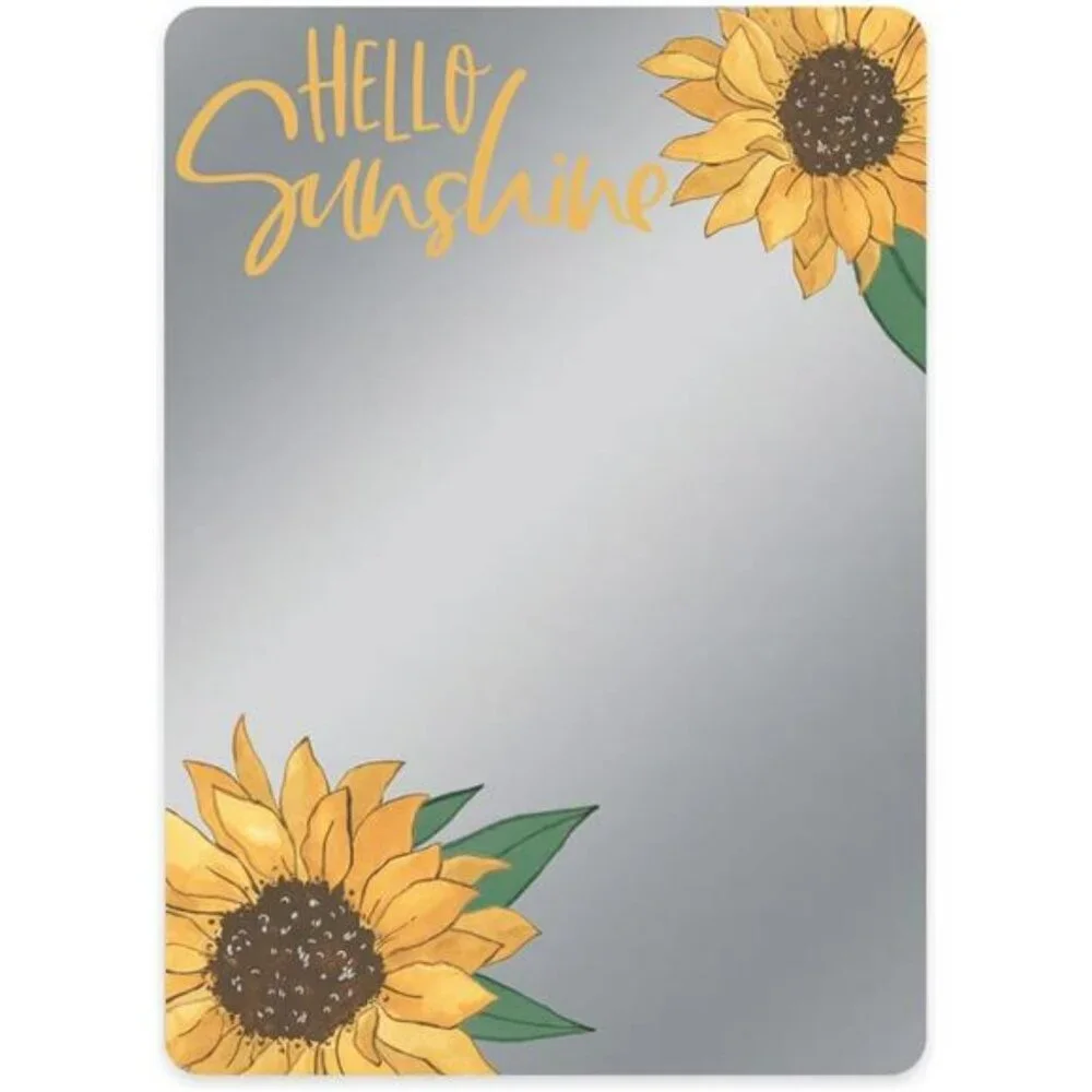 Sunflower magnetic mirror locker decor 5x7 shatterproof school teen girl accesso